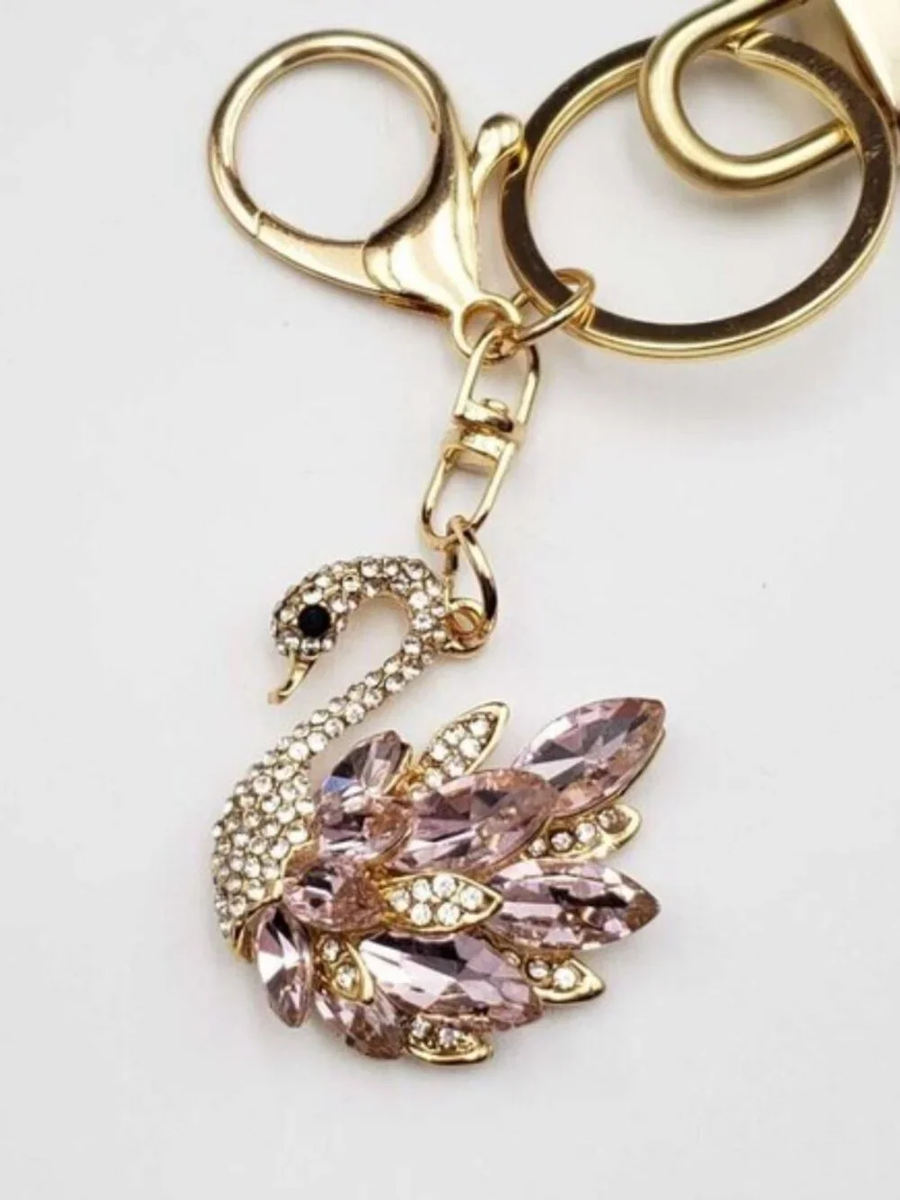 Authentic Louis Vuitton Gold Lock 🔒 Keychain Bag Unbranded Swan Charm LV